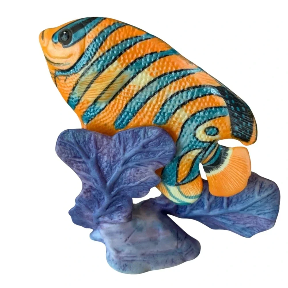 VINTAGE Franklin Mint Jeweled Ocean Tropical Fish Porcelain